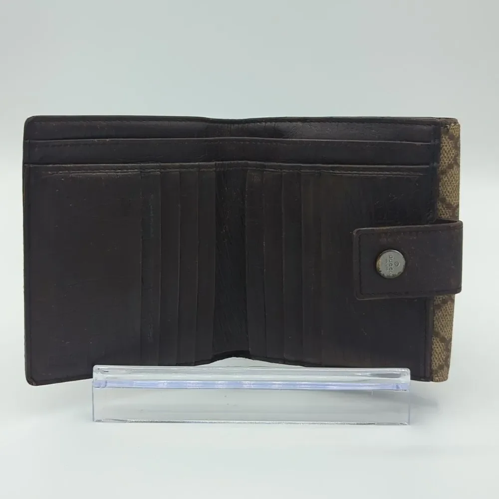 Gucci Tan and Brown Monogram Wallet - Picture 3 of 14